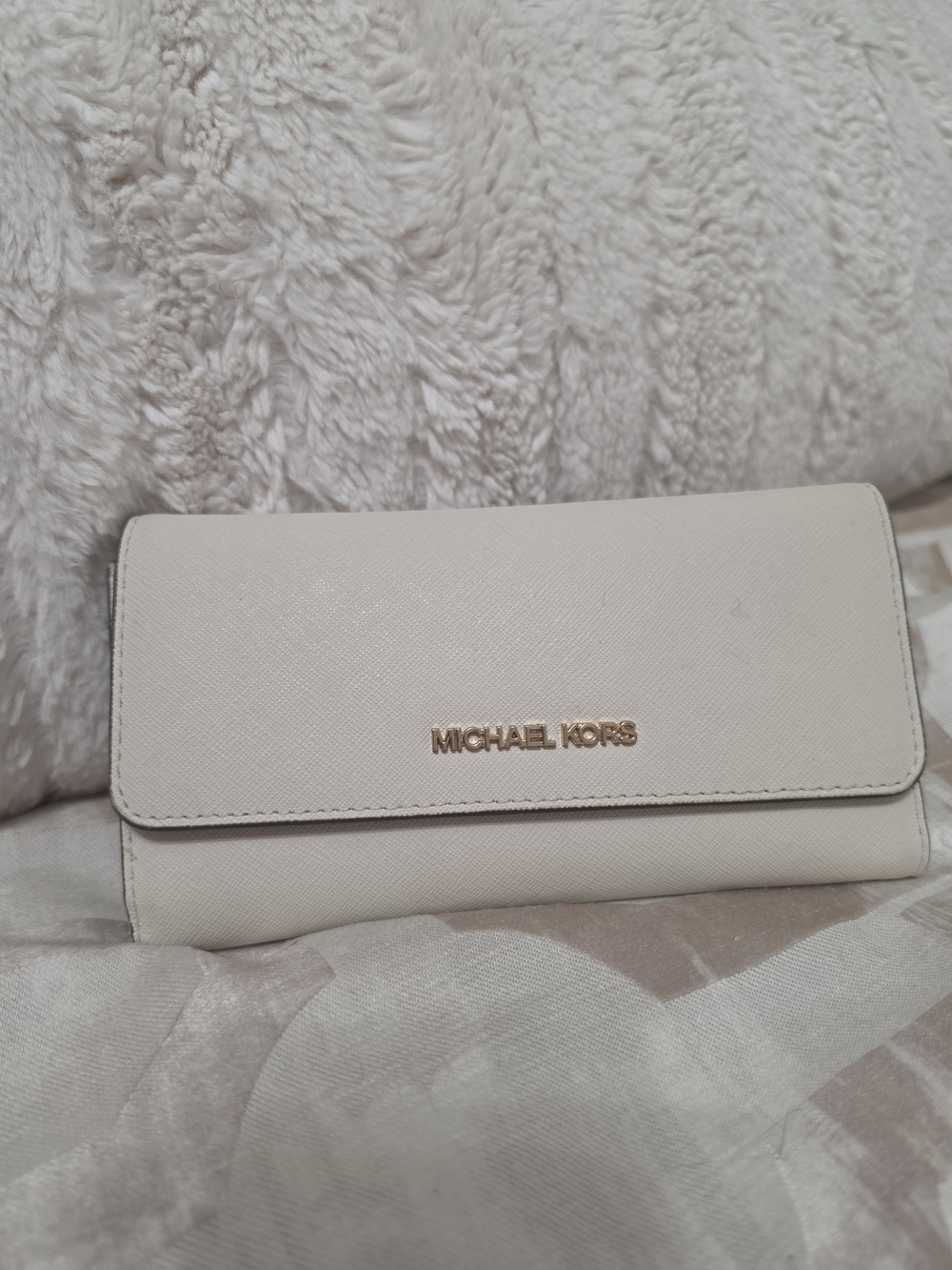 Michael Kors Cream Saffiano Leather Wallet